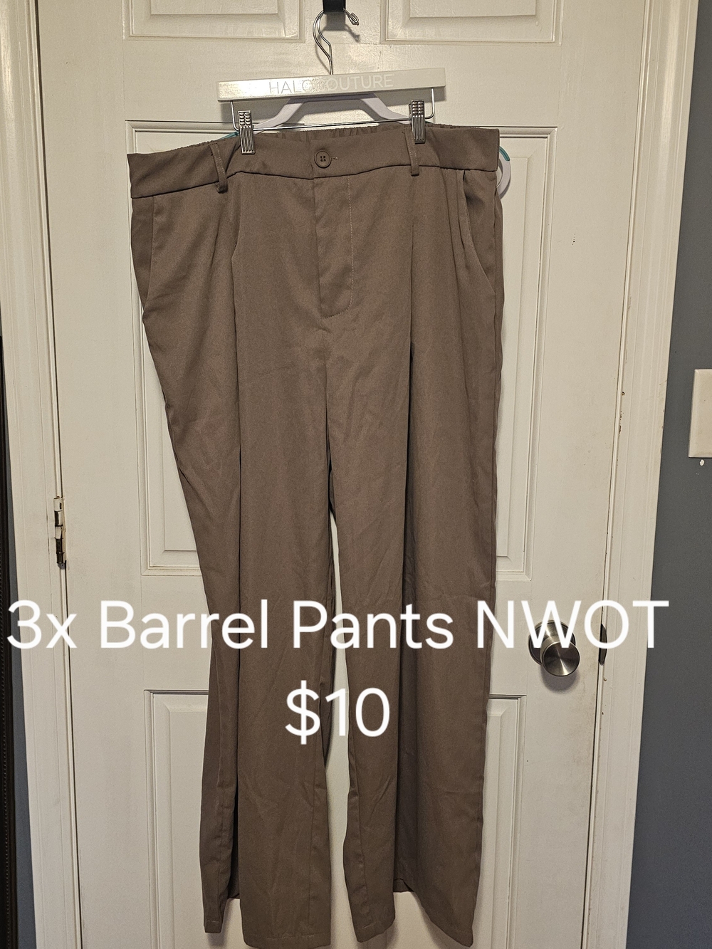 SHEIN Wide-Leg Barrel Pants in Brown